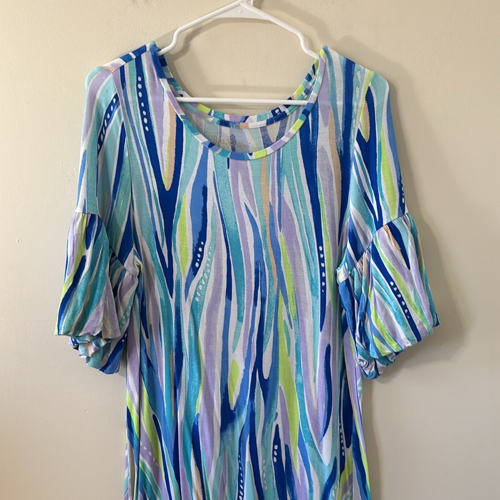 Lilly Pulitzer Lindell Dress Shore Perfection Size Medium - Picture 3 of 8